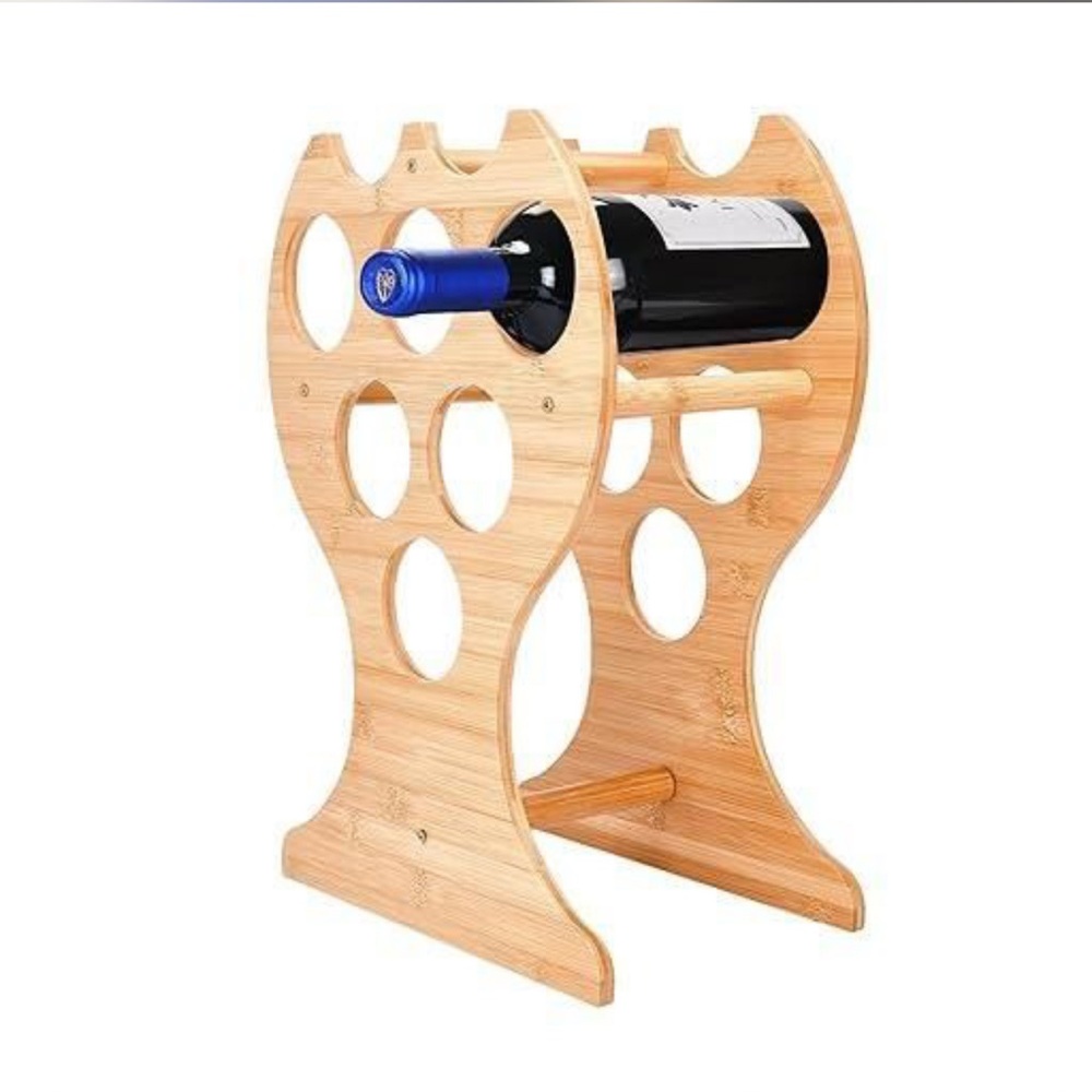 Brown Wooden Food Storage Rack for Kitchen